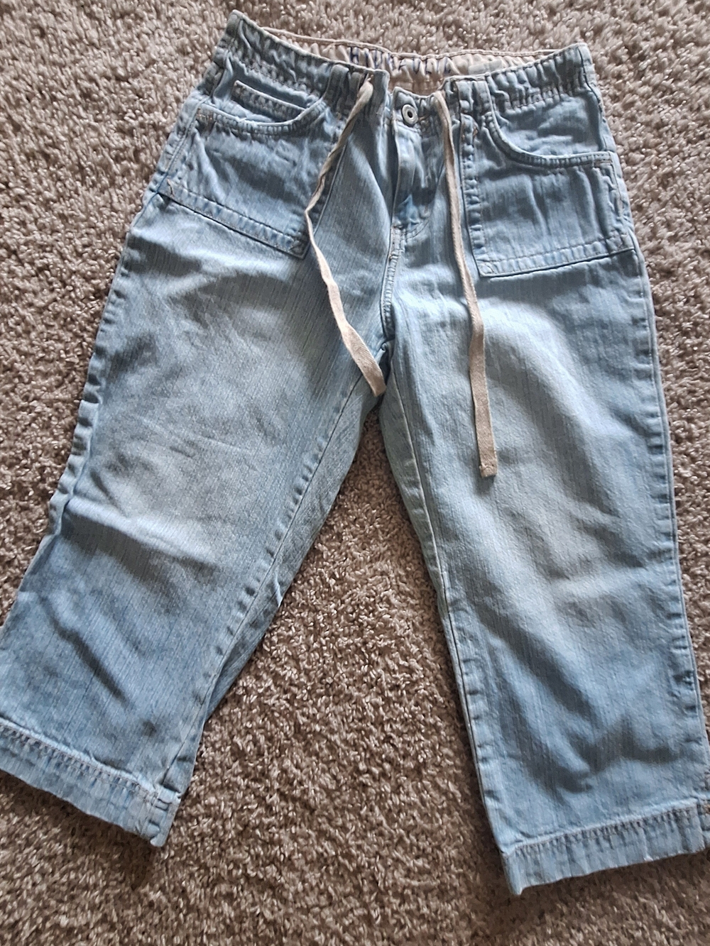 Vintage Y2K Hydraulic Drawstring Denim Cargo Pants